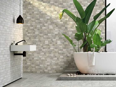 Roma Travertine porcelain tiles Modular Beige Textured 160.0mm x 400.0mm x 10.0mm & 1268073 Roma Travertine Modular White Textured 160.0mm x 400.0mm x 10.0mm