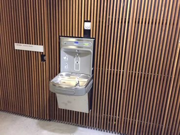 The drinking water stations installed on the UTS campus include one located near the bike cage