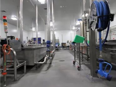 A tough heat- and wear-resistant floor was required that was also proven to be very low VOC and HACCP approved for food environments