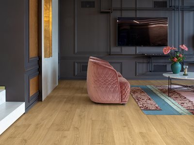 Laminate Flooring Living Room Interior Pink Couch