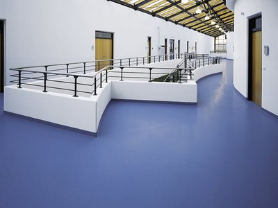 Noraplan Stone flooring blue hallway