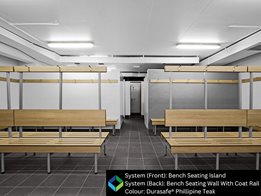 Bench seating for commercial wet areas