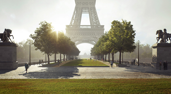 Eiffel Tower redesign trees