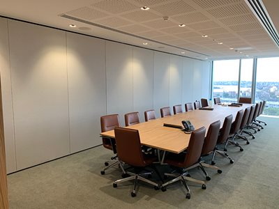 Bildspec Boardroom Interior Operable Acoustic Walls