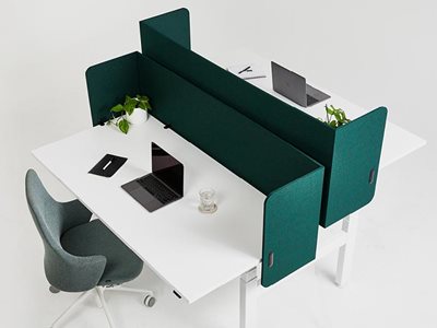 Autex Vicinity Lightweight Acoustic Desk Screens Green