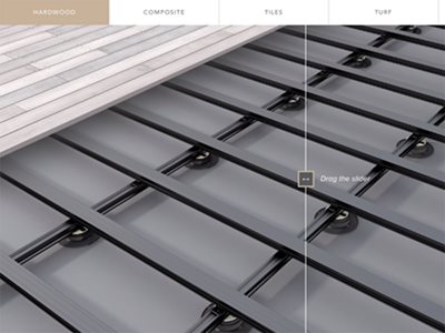 Detailed product image of external aluminium flooring system