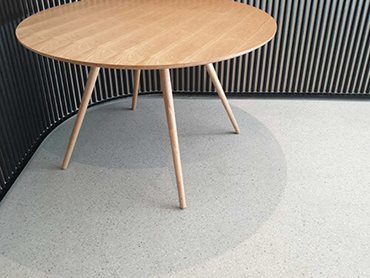 Pietra 10mm Concrete Terrazzo Overlay with 6mm Koonunga Hill Dove Marble aggregate 