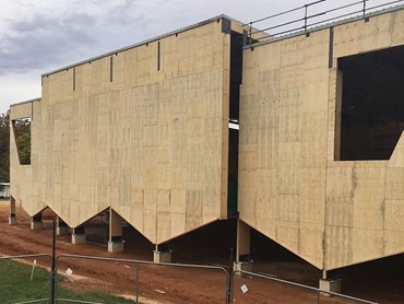 Ecoply sheathing provided both flexibility and stiffening of the walls in construction
