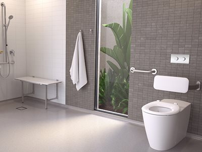 Caroma GermGard® Support Rail Accessible Toilet Bathroom