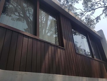 The Vulcan timber cladding proved to be much quicker to install than hardwood