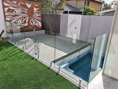 TRAXION Mineral Fibre Commercial Decking Swimming Pool
