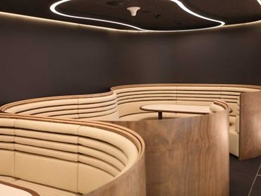 Getting the soft leather to sit taut to the curved forms of the seating was the most challenging aspect of the joinery