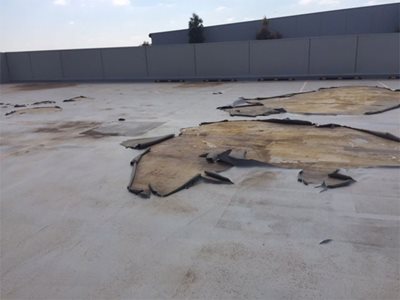 Remedy AP Commercial Rooftop Peeling Damage