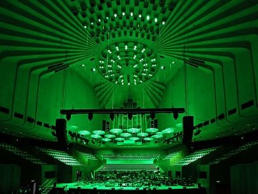 Custom LED lights in the Concert Hall (c) Prudence Upton