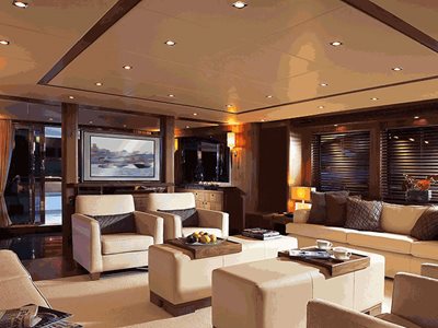 Matilda Fireply Marine Living Room with Aged Timber