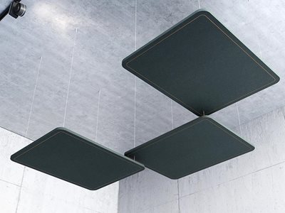 Rendered product image of acoustic ceiling solution