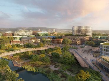 The concept proposes restoring the river's edge by renewing habitat and engaging with the Karrawirraparri
