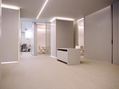 Signature Floors Commercial Interior with Fabric Vinyl Flooring