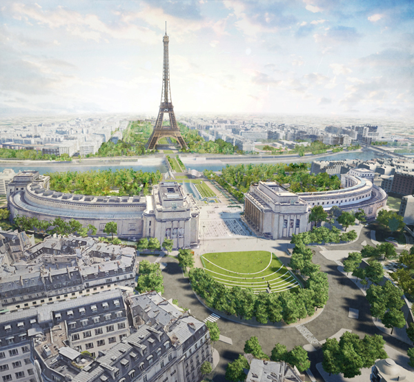 Eiffel Tower redesign landscape