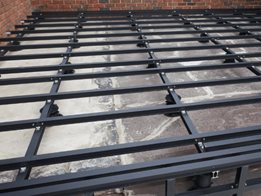 Aluminium deck frame system