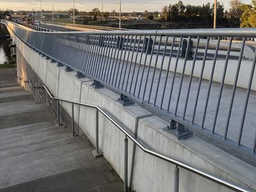 The new concrete bridge has the strength and ability to resist damage that would otherwise result in lengthy and costly repairs. 