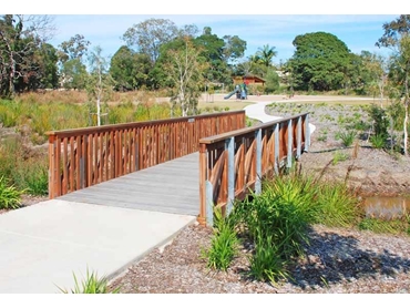 Timber and Steel Pedestrian Bridges and Boardwalks by Landmark Products l jpg