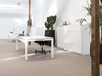 Signature Floors Commercial Office Interior with Fabric Vinyl Flooring