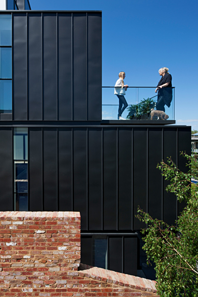 multi-generational mixed-use house balcony