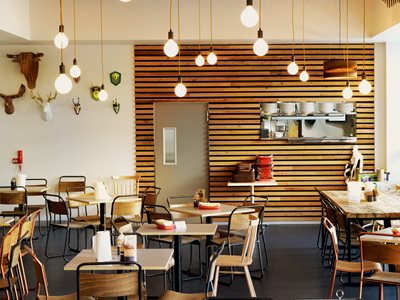 Wellington Architectural Alpha Panel: Timber cladding panel restaurant