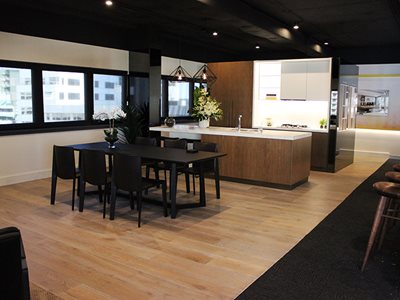 Euro Oak Mega Collection Wooden Floor Showroom Dining Room Kitchen Interior