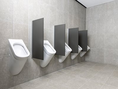 Caroma Smart Command® Urinals Bathroom Interior
