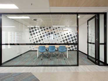 Bris Aluminium’s partitioning systems can be customised to suit different heights and widths 