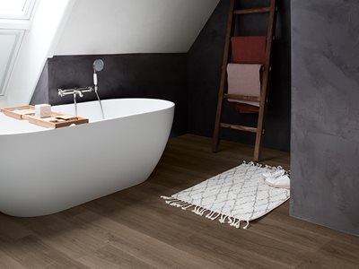 Laminate Flooring Bathroom Residential Smoked Timber