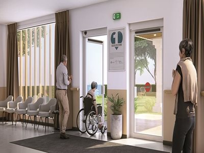 Assa Abloy SW200 Integra Elderly Healthcare Interior Entrance With Swing Door System