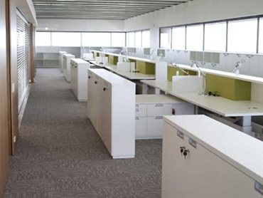 Maxton Fox supplied and installed workstations, storage units, reception counters and boardroom furniture
