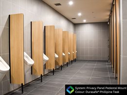 Privacy panels for commercial wet areas