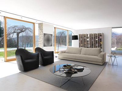 AGG Modern Living Room Interior With Insulated Glass