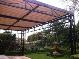 Patio Awning- provides shade and reduces heat 