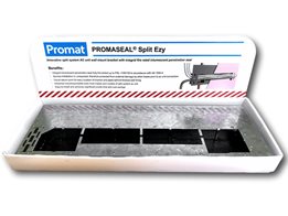 PROMASEAL  Split Ezy: Innovative split system wall mount bracket with integral fire rated intumescent penetration seal