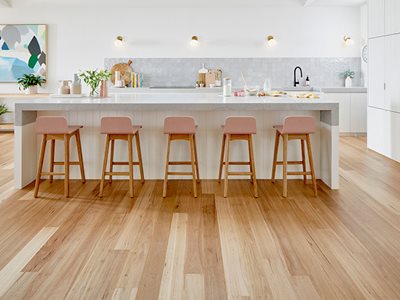 Engineered Timber Flooring Pioneer Brush Blackbutt Residential Kitchen Island Dining