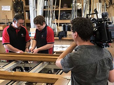 The SBS crew spent time with individual staff at the Paarhammer factory 