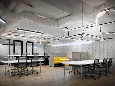 Gineico Lighting Flexible Linear Lighting Office Interior