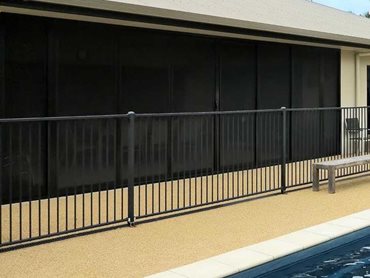 Invisi-Gard patio screen enclosure with sliding door screens
