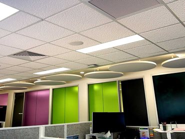 Plaster ceiling tiles effectively reduce ambient noise 