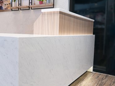 Marble Wall Desk Commercial Interior