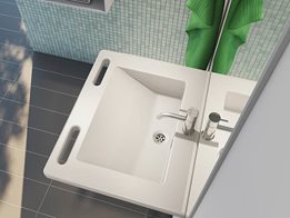 Matrix wash basin range, designed for the aged care and disability sector