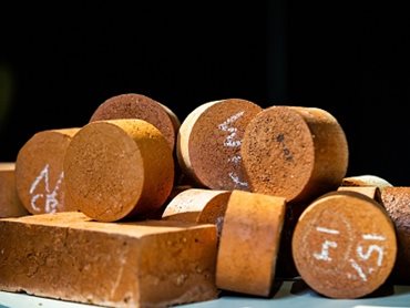 Fired-clay biosolids bricks 