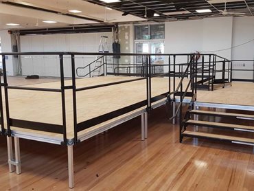 QUATTRO Stage, Ramp and Steps with Australian Standard Compliant Hand Rails 