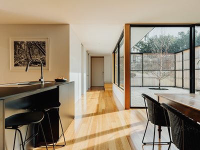 Tasmanian Oak Flooring Residential Kitchen Dining Interior