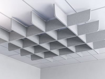 Rendered product image of acoustic ceiling grid